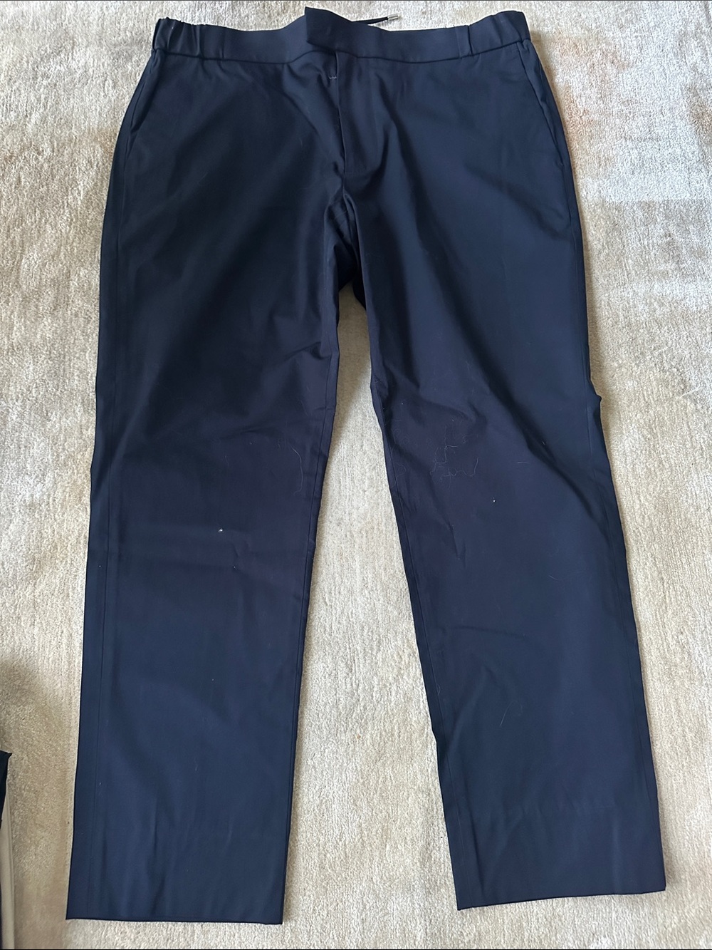 Men's Navy Dress Pants - Tailored Straight Fit *HEMMED*